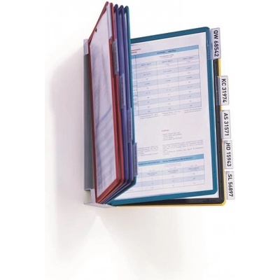 DURABLE VARIO® Display System Wall 10, vrátane 10 vreciek, multifunkčný, A4, sivý