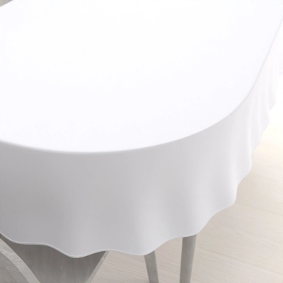 Biante oválny obrus Rongo RG-031 Studený biely 140x160cm