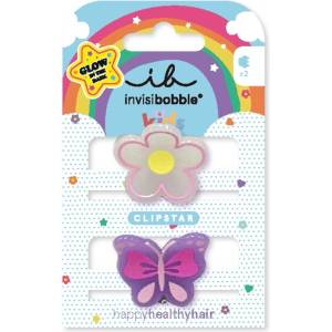 Invisibobble Clipstar Glow Kids Happy Flower 2 ks