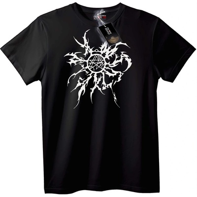 NOONEBRAND Тениска Петокрак Слънце - 5XL, Black