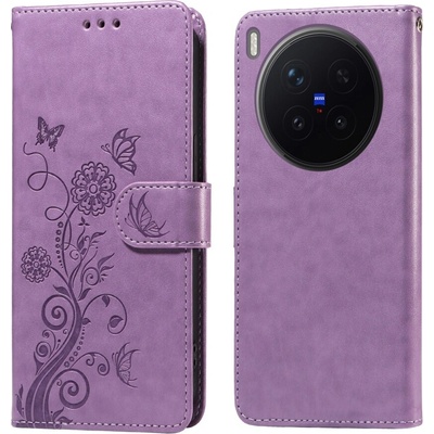Flowery knížkové Vivo X300 Pro 5G fialové