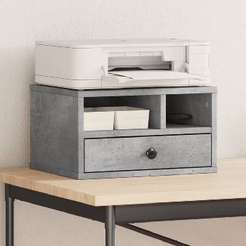 Image 1 of vidaXL Стойка за принтер, бетонно сива, 40x32x22, 5 см, инженерно дърво (840607)