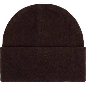 KnowledgeCotton Apparel Зимна шапка (beanie) Knowledgecotton apparel Embossed Owl DL Wool Beanie - Chocolate Torte - размер One Size (904-4953-0211)