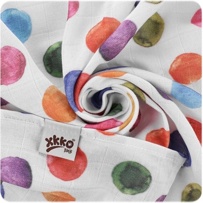 Kikko Bambusová zavinovačka XKKO BMB Digi Watercolour Polka Dots