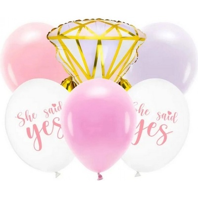 PartyDeco Balóniky latexové She said Yes! 30 cm