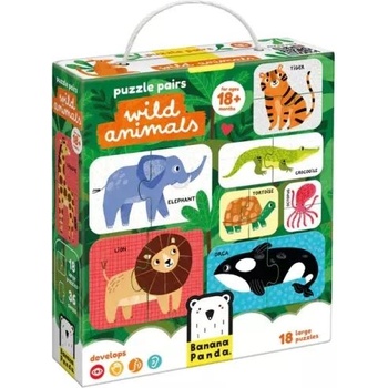 BANANA PANDA Banana Panda: Намери другата половина пъзел - диви животни (49262)