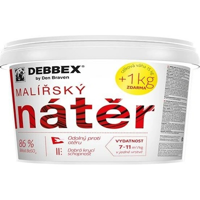 Den Braven Malířský nátěr 7 kg kbelík 7 kg bílá - bělost min. 86%