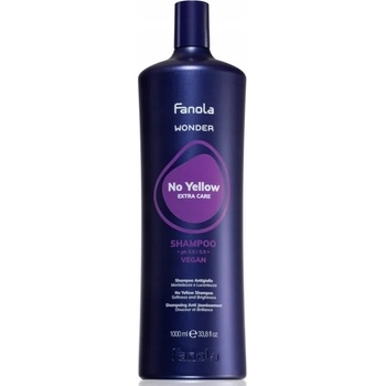 Fanola Wonder No Yellow Shampoo Šampon pro blond melírované a šedivé vlasy 1000 ml