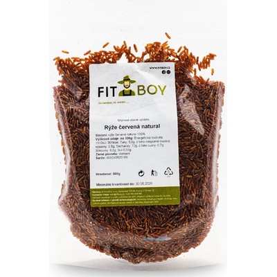 Fitboy rýže červená natural 0,5 kg