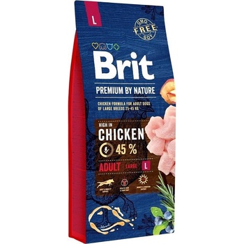 Brit BRIT Premium by Nature Junior L храна за кучета, с пилешко, суха, за подрастващи, 15 кг