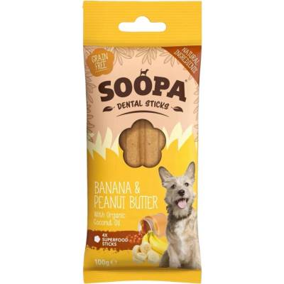 Soopa Dentální pamlsky Banán a arašídový krém 100 g