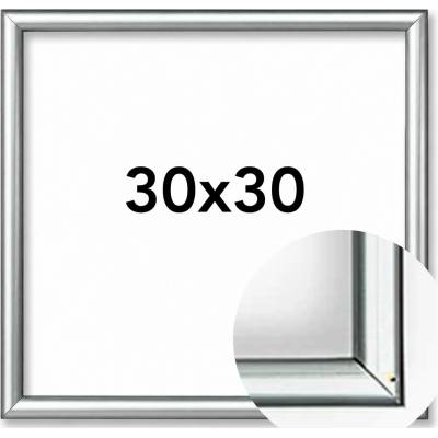Fotorámeček BF Rozměr: 30 x 30 cm, Barva: Stříbrná, Typ zasklení: Plexi