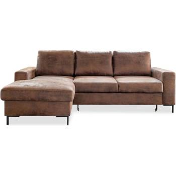 Miuform Винтидж кафяв кожен разтегателен диван, ляв ъгъл Lofty Lilly - Miuform (Lofty Lilly LCBKL-2QR TOH45)