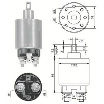 Elektromagnetický spínač pre żtartér MAGNETI MARELLI 940113050237