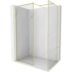 Mexen Kioto-F душна стена Walk-in с рамка 180 x 100 см, прозрачен 8 мм, златно матиран - 800-180-202-04-55-100 (800-180-202-04-55-100)