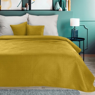 Takoy Sametový přehoz na postel LUIZ s geometrickým vzorem-HF-389828 200 x 220 cm