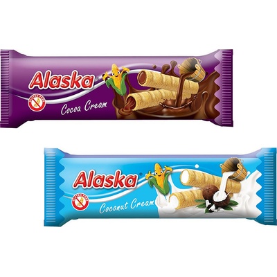 Alaska Kukuričné trubičky bez lepku kakaové 18 g