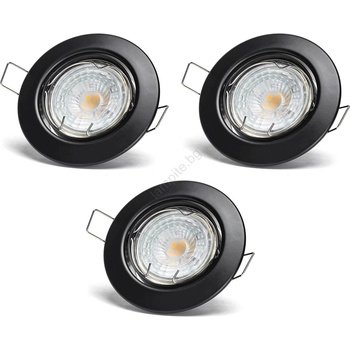 Aigostar - комплект 3x LED вградено таванно осветително тяло 1xGU10/4, 5W/230V 6500K черно (AI2662)