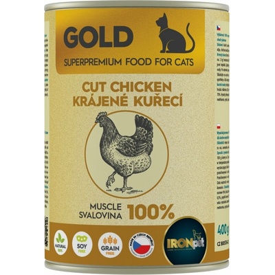 IRONpet Gold Cat Kuracie krájená svalovina 400 g