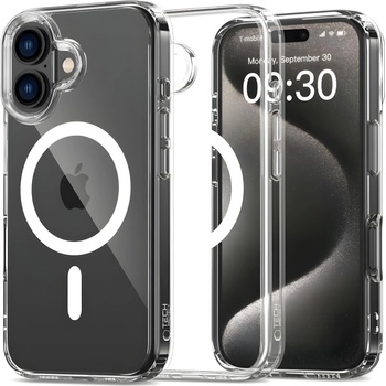 Tech-Protect Tech - Protect Flexair Hybrid MagSafe калъф за iPhone 16 - Прозрачен KP35116 (35116)