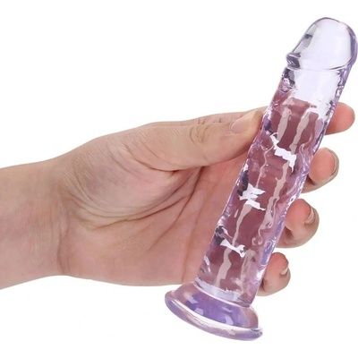 RealRock Crystal Clear Realistic 6″ fialové dildo s přísavkou 15,5 x 2,8 cm – Zbozi.Blesk.cz