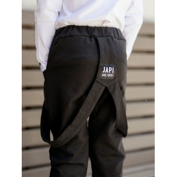 Charcoal nohavice na traky 092 čierna