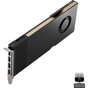 PNY Quadro RTX A4000 16GB GDDR6 256bit (VCNRTXA4000-SB) Видео карти
