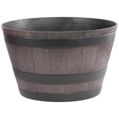 Strend Pro Woodeff Kvetináč 52x32 cm, hnedý, efekt dreva, barel