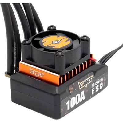 Konect 1/10 Elite senzorový 100A 2S závodný regulátor s programovacou kartou