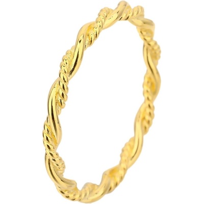 Bealio stříbrný prsten SPIRÁLA pletený yellow 03 13315 3156