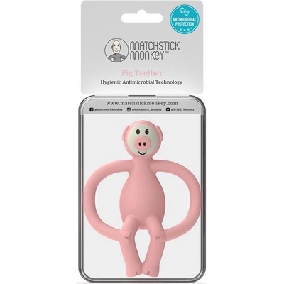 Matchstick a zubná kefka Monkey Pig Teether Prasa