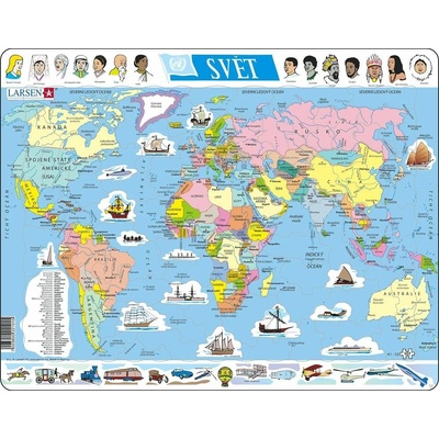 Koh-i-noor MAXI Mapa Svět/ 107 dílků