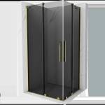 Mexen Velar Duo плъзгаща се душ кабина 100 x 90 см, графит, златна - 871-100-090-42-50 (871-100-090-42-50)
