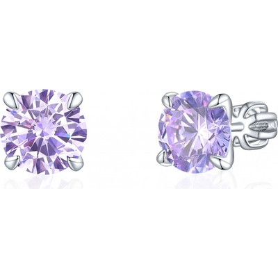 Olivie stříbrné náušnice PIPPI PURPLE 7973