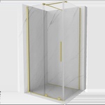 Mexen Velar плъзгаща се душ кабина 110 x 80 см, прозрачна, златна матова (871-110-080-01-55)