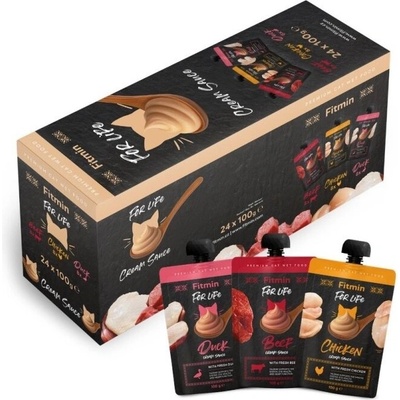Fitmin For Life Cat cream sauce chicken duck and beef 24 x 100 g
