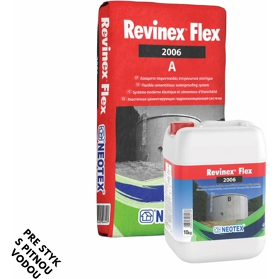 NEOTEX Revinex Flex 2006 - Flexibilný cementový hydroizolačný systém pre styk s pitnou vodou Balenie: 34 kg