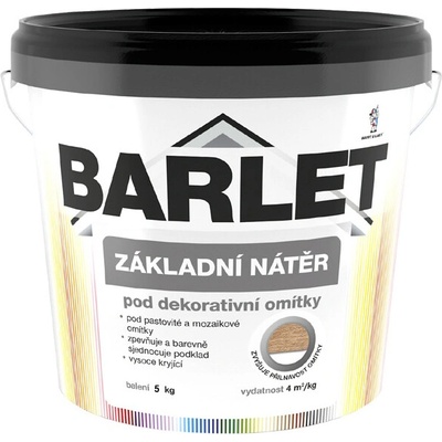 BARVY A LAKY HOSTIVAŘ, a.s. Barlet základní nátěr pod dekorativní omítky Varianta: Barlet základní nátěr pod dekorativní omítky 5 kg