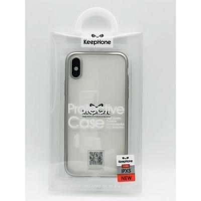 KeepHone TPU Transparent matte iPhone XS Silver