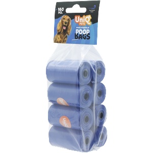 Uniq Pets Dog Poop Bags Sea Breeze 8 Rolls - ароматизирани торбички за кучета 160 броя