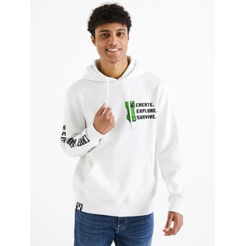 Image 1 of Celio Бял мъжки суитшърт с качулка Celio Minecraft Celio | Byal | МЪЖЕ | M