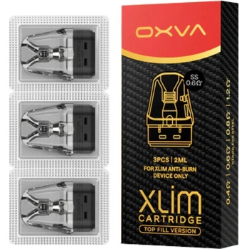 Oxva Xlim Stainless Steel Top Refill cartridge 0,6 ohm 3 ks od 297 K - Heureka.cz Oxva Xlim Stainless Steel Top Refill cartridge 0,6 ohm 3 ks od 297 K - Heureka.cz