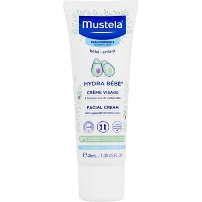 Mustela Hydra Bébé® Facial Cream хидратиращ крем за лице за новородени и бебета 40 ml
