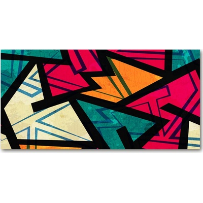 Fotoobraz sklenený na stenu do obývačky geometrické pozadie 100x50 cm