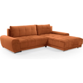 TEDIVA Десен ъглов диван rubio с механизъм за сън - Ръжда (mmsho23rm-tif33)