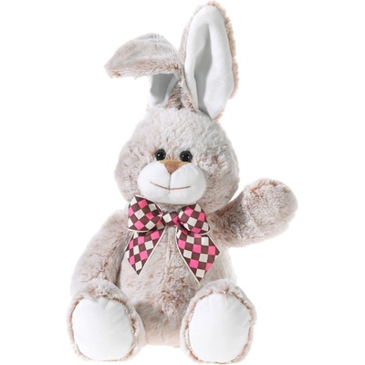 HEUNEC Плюшена играчка Heunec - Зайче с карирана панделка, бежово, 30 cm (830172-3)