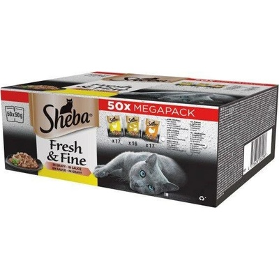 Sheba Fresh & Fine kuře drůbež a krůta 50 x 50 g