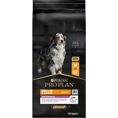 Pro Plan Medium & Large Adult 7+ Age Defence granule pro psy kuře 2 x 14 kg