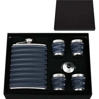 Комплект манерка с аксесоари /кожа и метал/ (К85880)