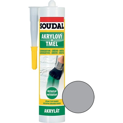 Soudal Akrylátový tmel 280 ml sivá